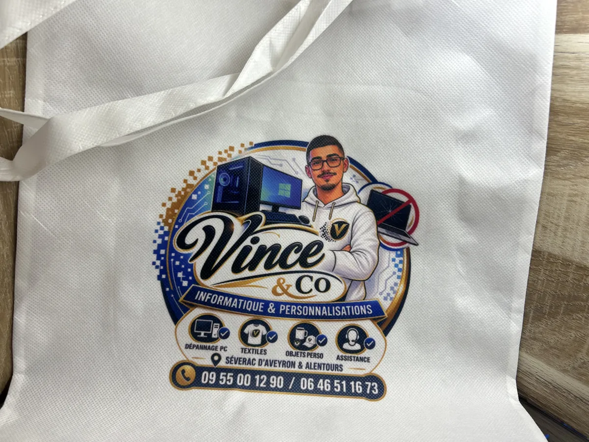 Tote bag au logo Vince and Co
